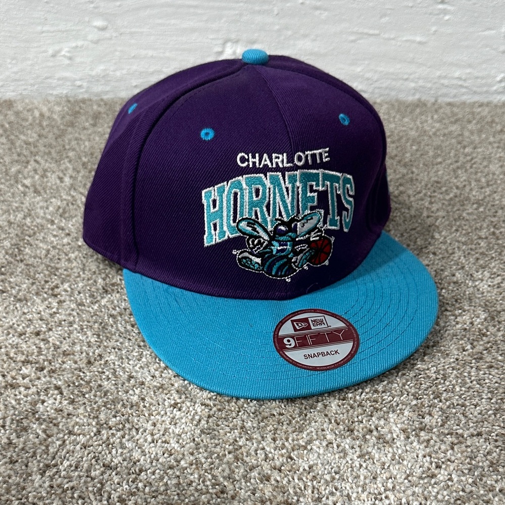 New Era Charlotte Hornets Purple and Teal Hat